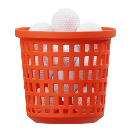 Golf Ball Basket  3D Icon