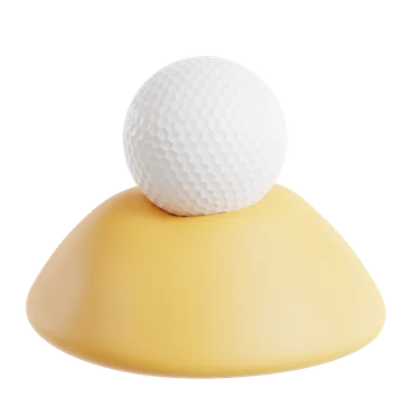 Golf Ball In Sand  3D Icon