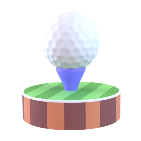 Golf Ball Pin  3D Icon