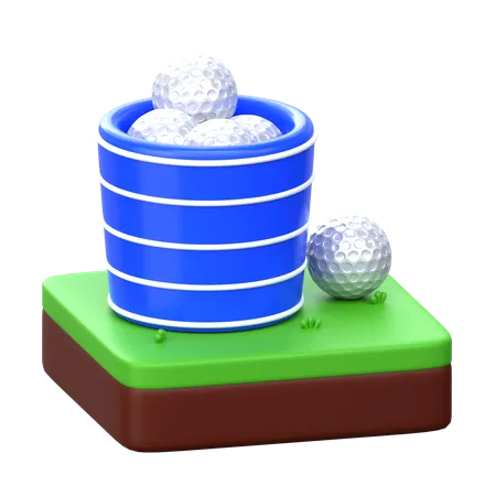 Golf Ball Storage 3 D Golf Icon 3D Icon