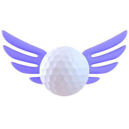 Golf Ball Wings  3D Icon