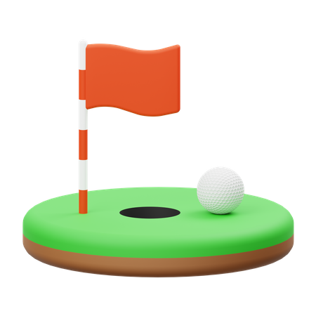 Golf Birdie  3D Illustration