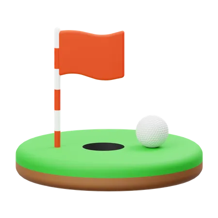 Golf Birdie  3D Illustration