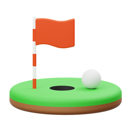 Passarinho de golfe  3D Illustration