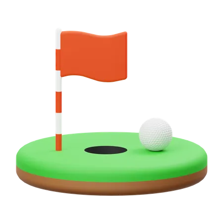 Golf-Vögelchen  3D Illustration