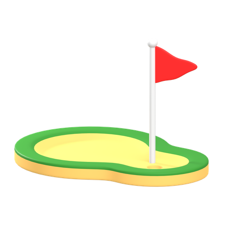 Golf Bunker  3D Icon