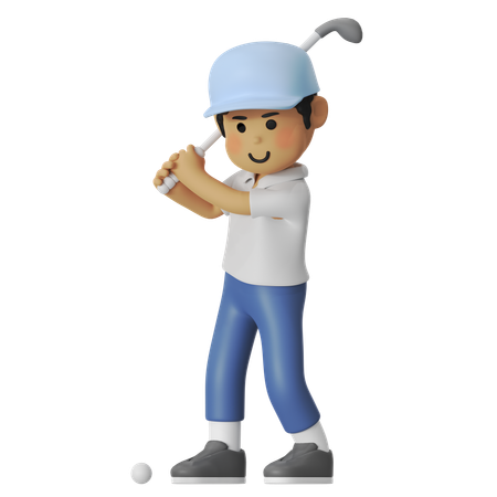 Golf Drive Boy  3D Icon