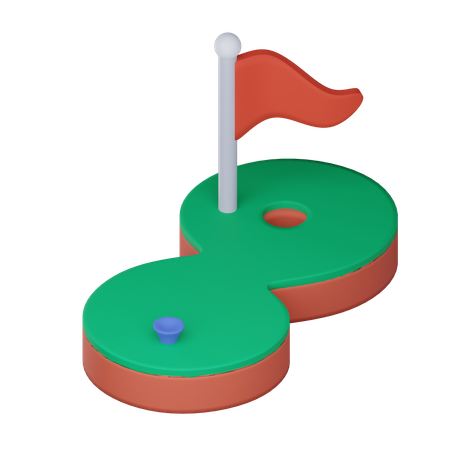 Golf Field  3D Icon