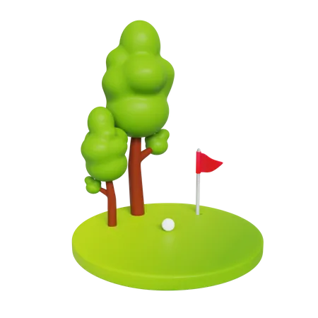 Golf Field  3D Icon