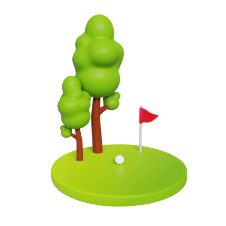 Golf Field  3D Icon