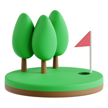 Golf Field  3D Icon
