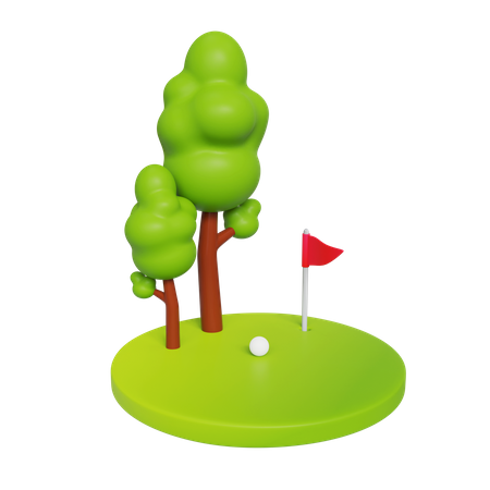 Golf Field 3D Icon