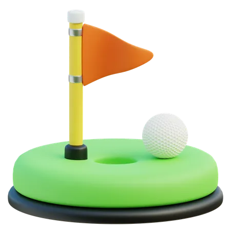 Golf Flag  3D Icon