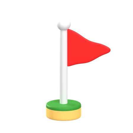 Golf Flag  3D Icon