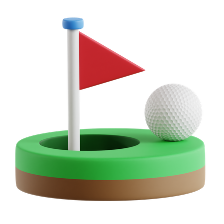 Golf Flag  3D Icon