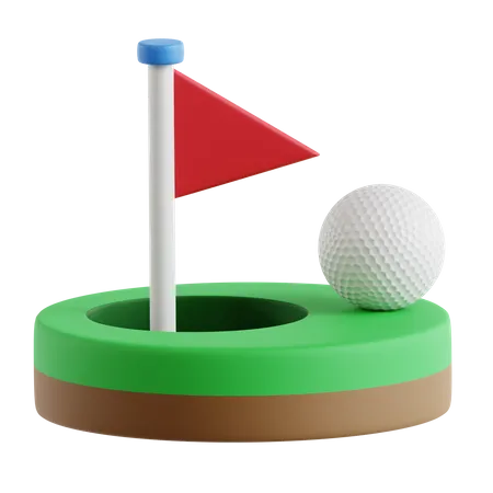 Golf Flag  3D Icon