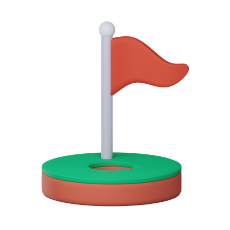 Golf Flag  3D Icon