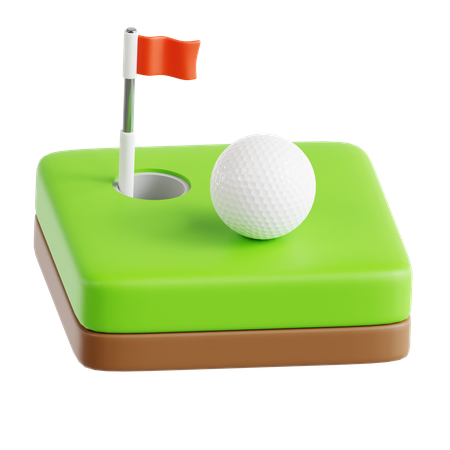 Golf Flagstick  3D Icon