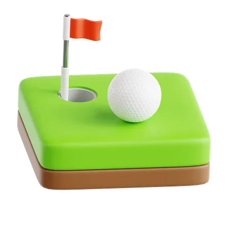 Golf Flagstick  3D Icon