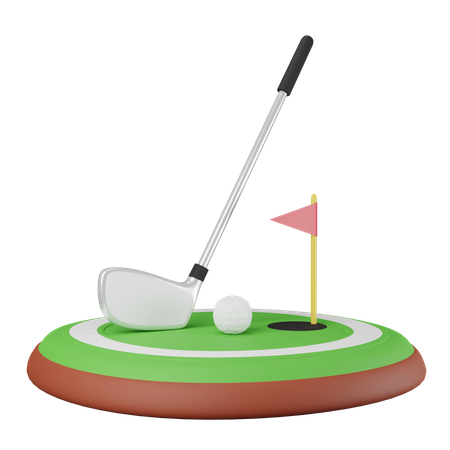 Golf Ground  3D Illustration