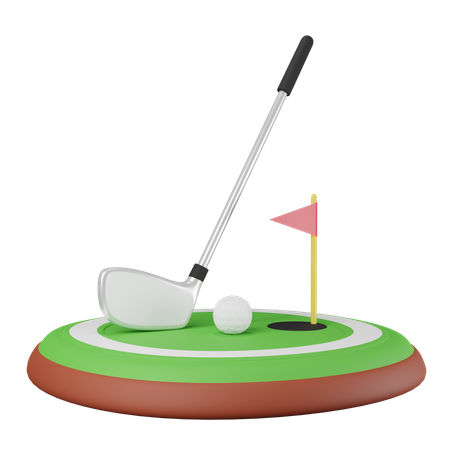 Golf Ground  3D Illustration