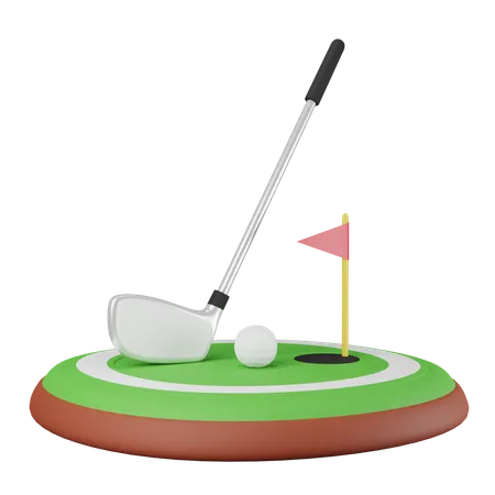 Golf Ground 3D Illustration