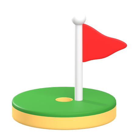 Golf Hole  3D Icon