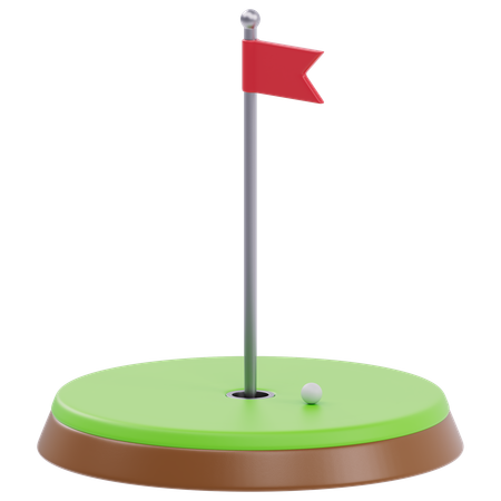 Golf Hole  3D Icon