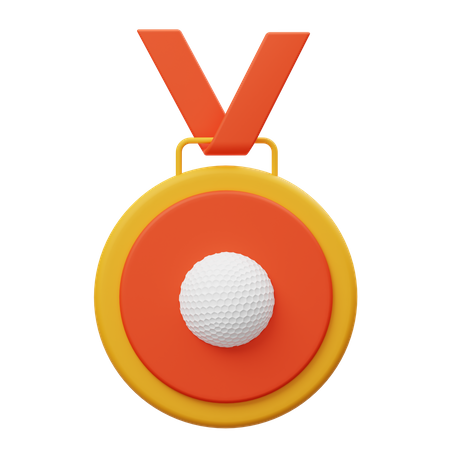 Golfmedaille  3D Illustration