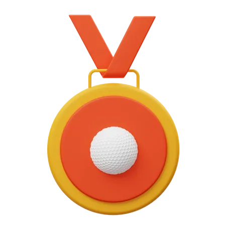 Golfmedaille  3D Illustration