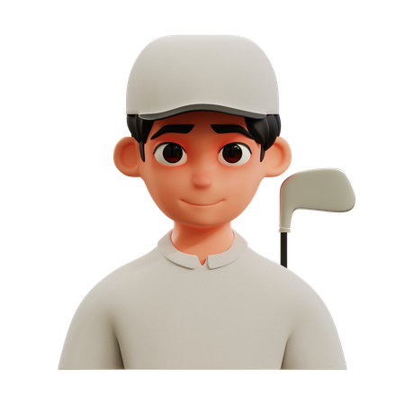 Golf Player  3D Icon