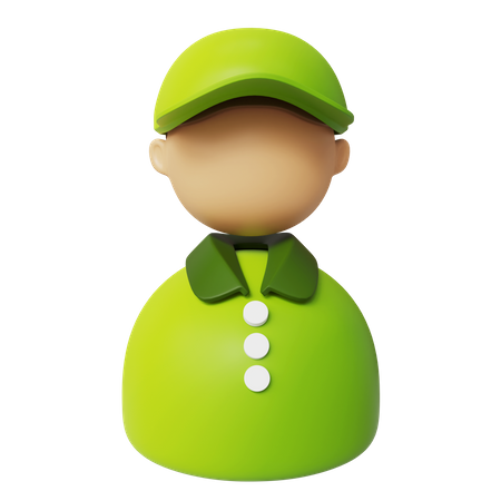 Golf Player Icon  3D Icon