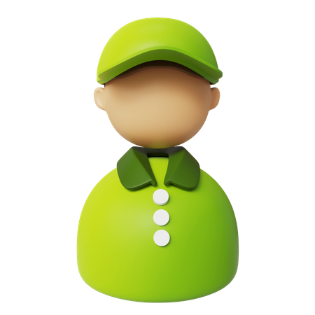 Golf Player Icon 3D Icon