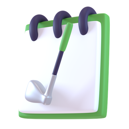 Golf Schedule  3D Icon