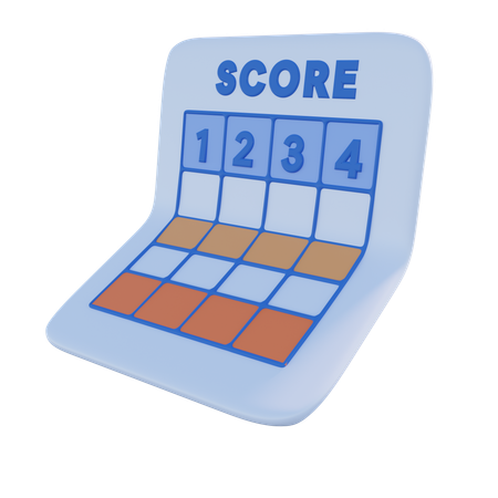 Golf Scorecard  3D Icon