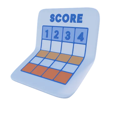 Golf Scorecard  3D Icon