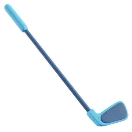 3 D Illustration Of Blue Golf Stick 3D Icon