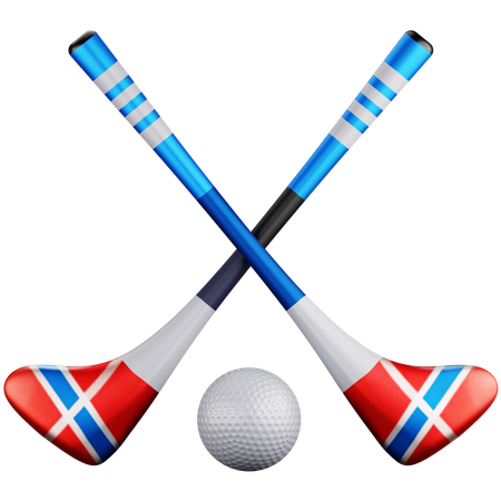 Golf Sticks  3D Icon