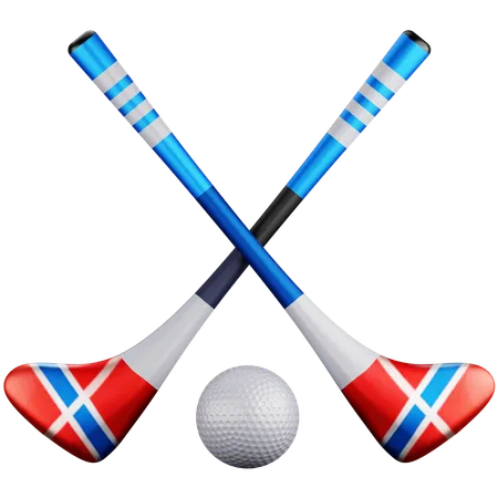 Golf Sticks  3D Icon