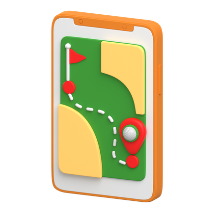 Golf Tracking  3D Icon