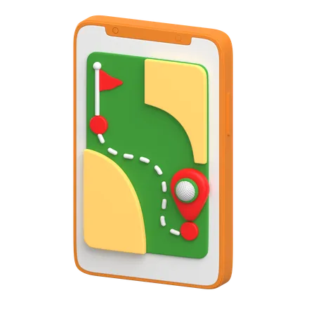 Golf Tracking  3D Icon