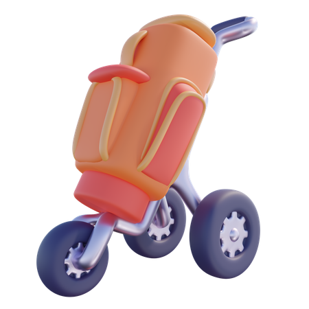 Golf Trolley Bag  3D Icon