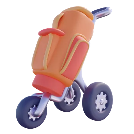 Golf-Trolley-Tasche  3D Icon