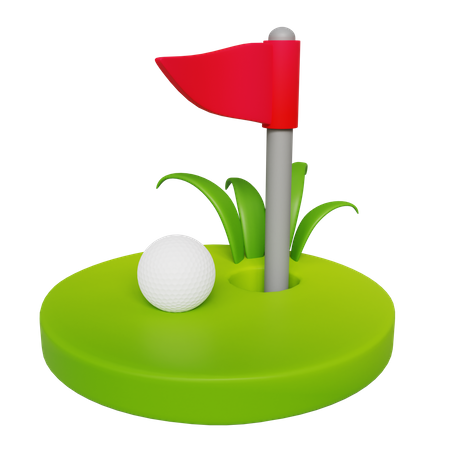 Ás de golfe  3D Icon