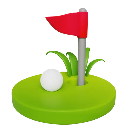 Ás de golfe  3D Icon