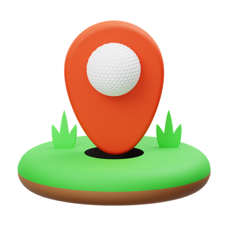 Golfloch  3D Illustration