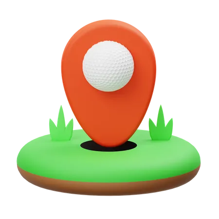 Golfloch  3D Illustration