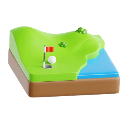 Golfplatz  3D Icon