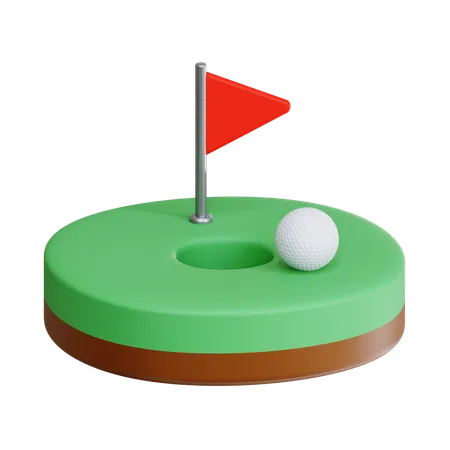 Golfplatz  3D Icon