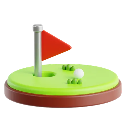 Golfplatz  3D Icon